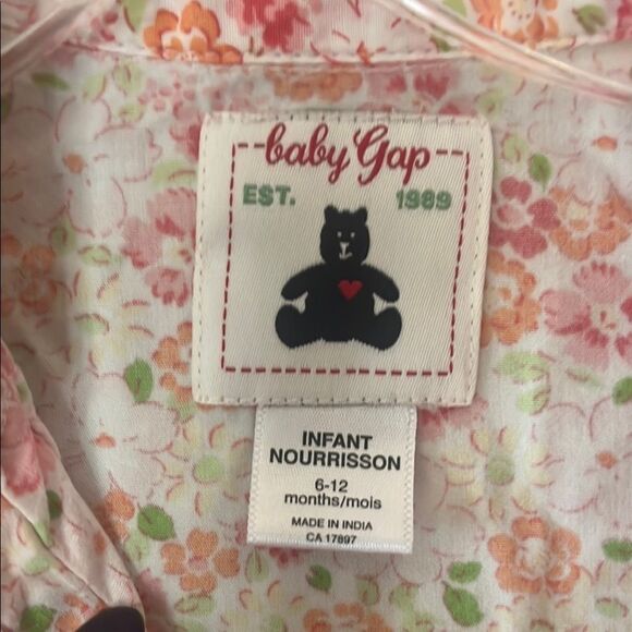 GAP Floral Baby Dress in Pink and Orange - Picture 3 of 4